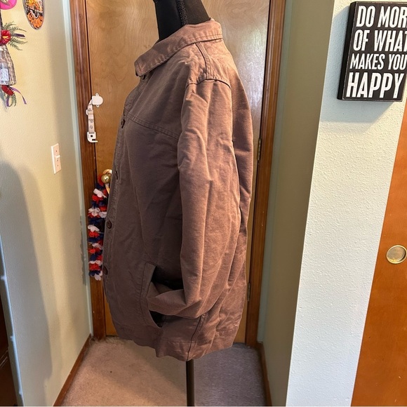 Roamers and Seekers brown work shirt or light jacket buttons up pockets size L - Picture 4 of 9